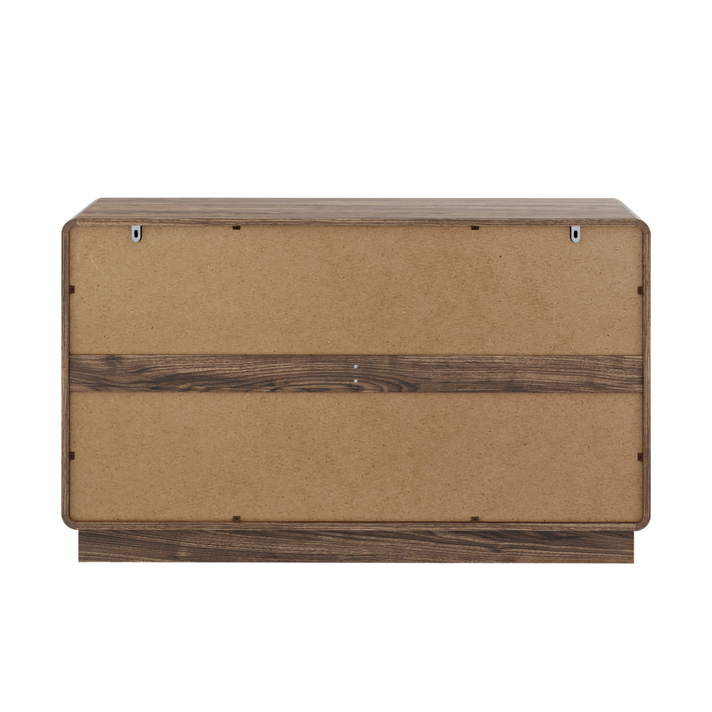 Chest Of Drawers Walnut Lowboy 120x39.5x71cm