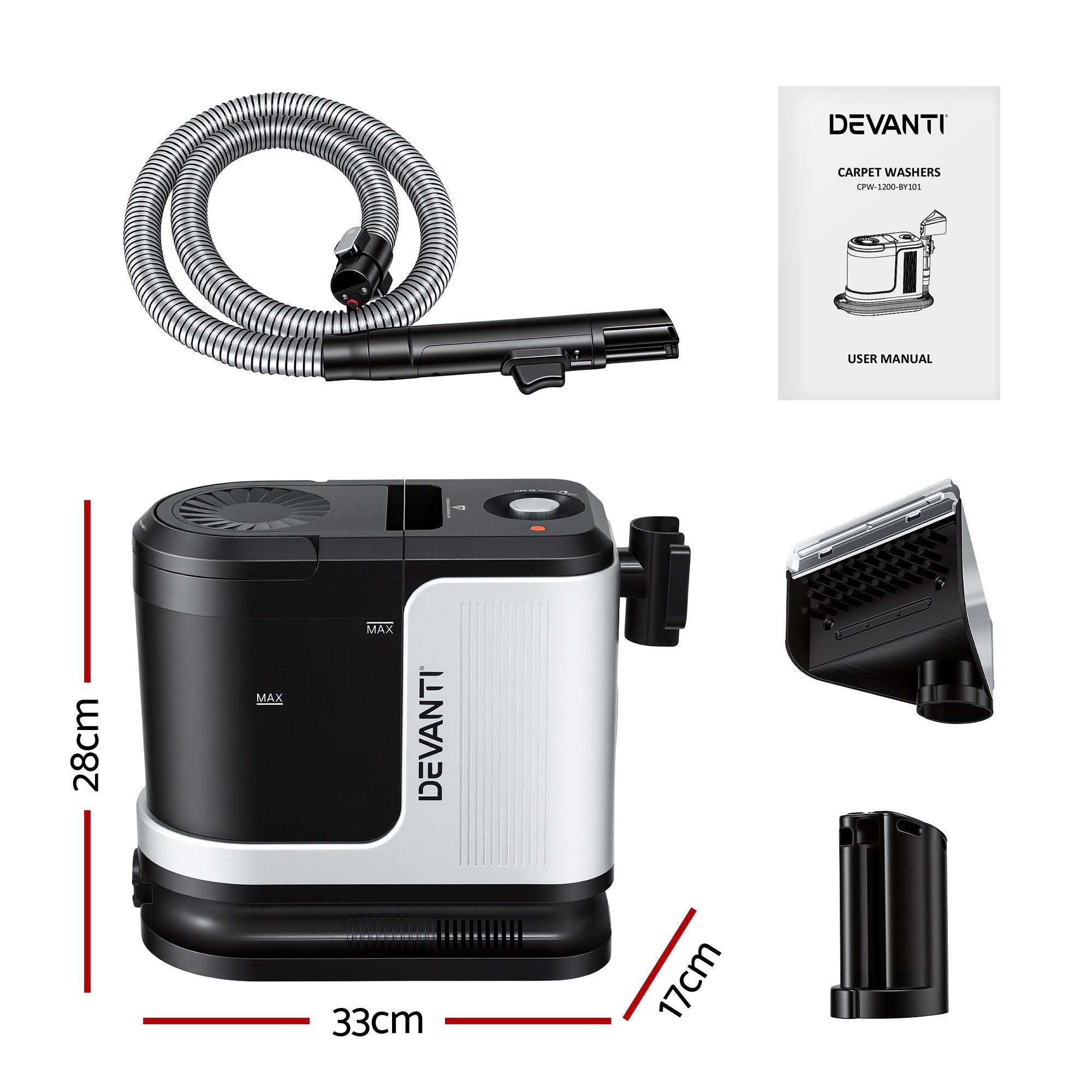 Devanti Carpet Washer Vacuum Cleaner 600W | Simpledeals