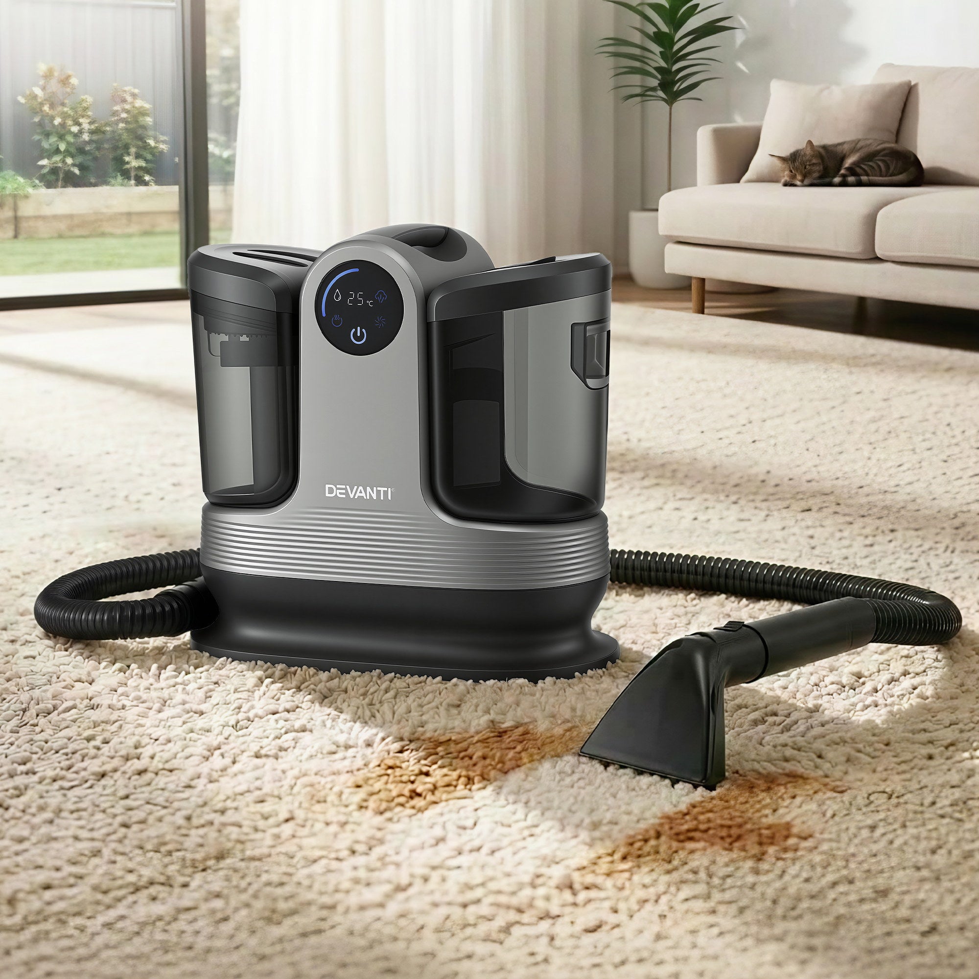 1700W Handheld Carpet Washer Vacuum Cleaner with Rapid Heat
