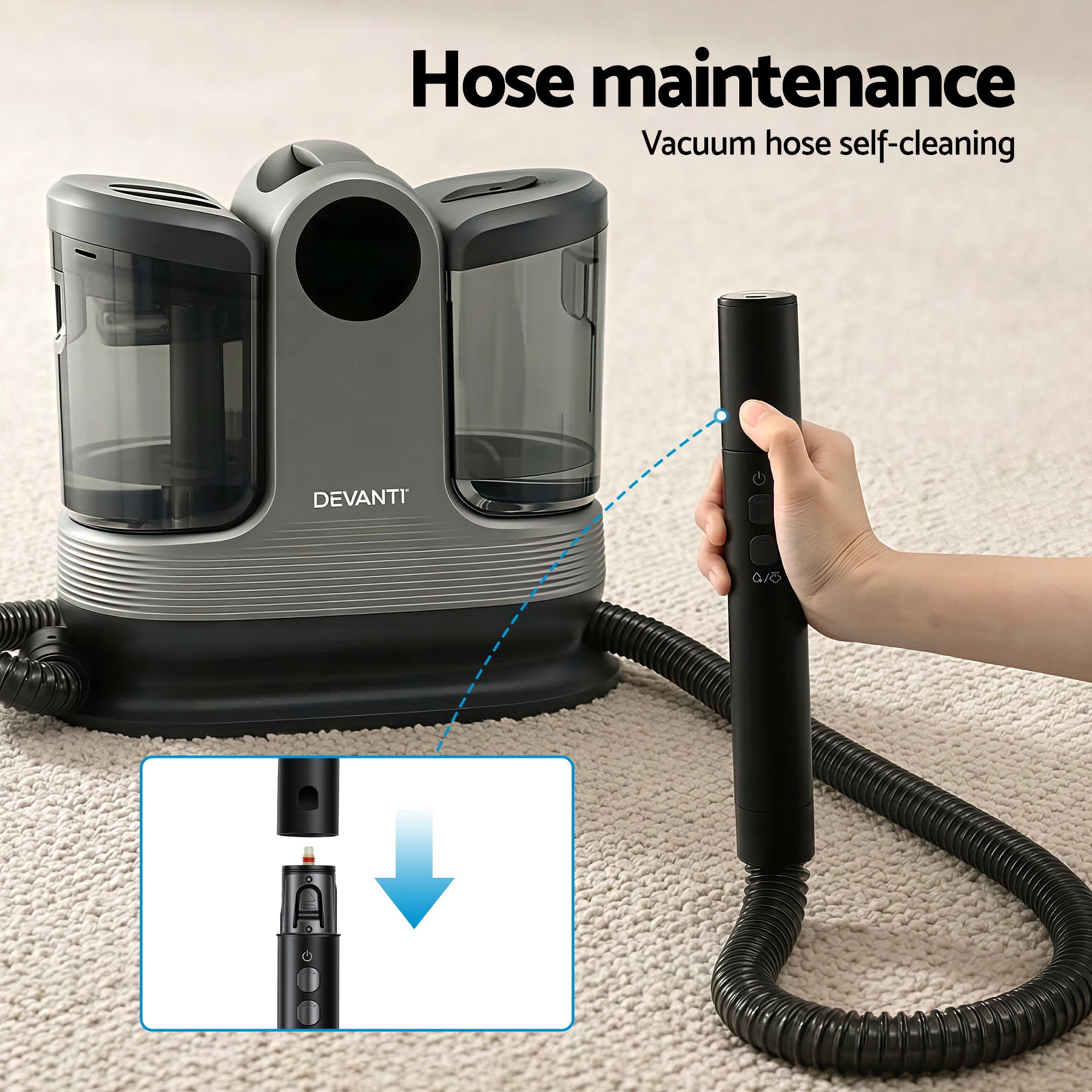1700W Handheld Carpet Washer Vacuum Cleaner with Rapid Heat