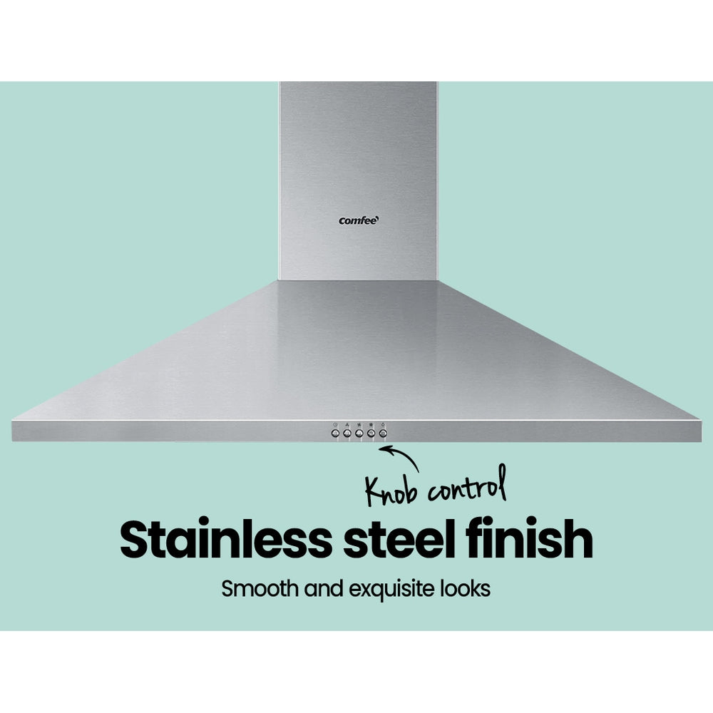 Comfee Rangehood 90cm Range Hood Stainless Steel Home Kitchen Canopy Vent,Adjustable