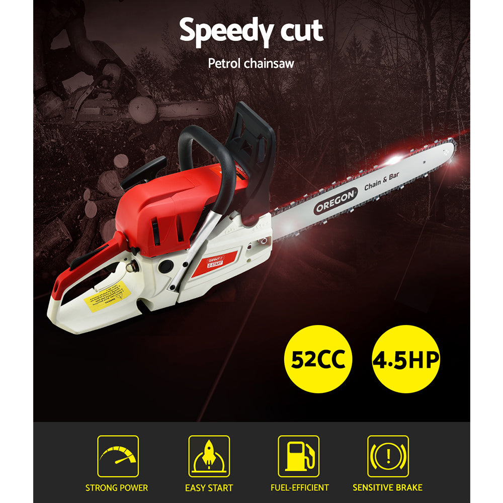 52Cc 20 Oregon Bar E-Start Pruning Chainsaw, Commercial Grade