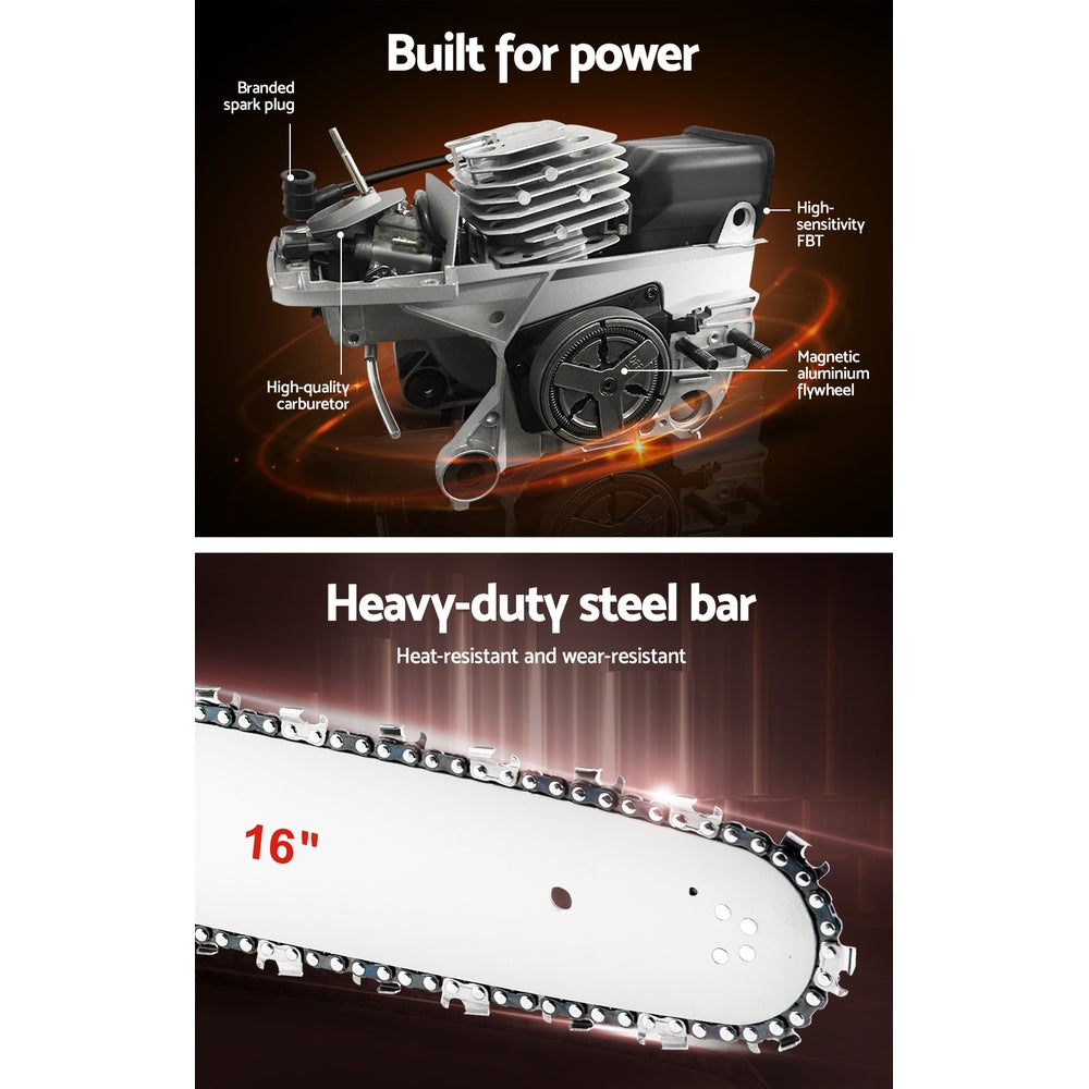 45Cc 16 Bar E-Start Pruning Chainsaw, Commercial Grade