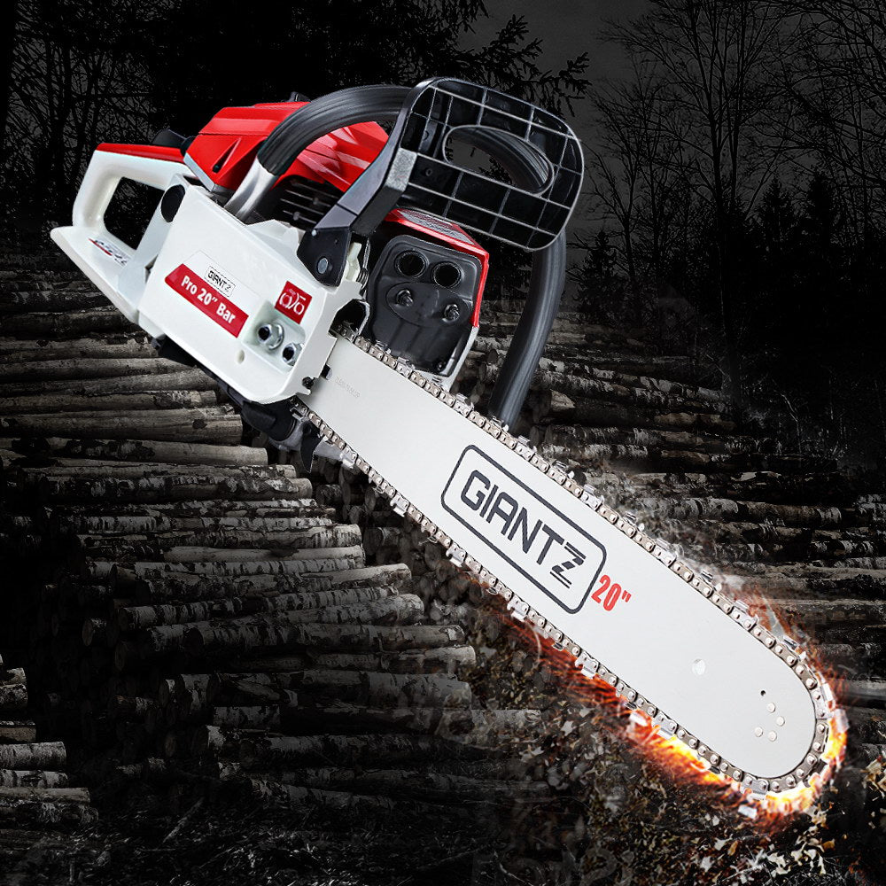 52Cc Bar E-Start Pruning Chainsaw (White), Commercial Grade