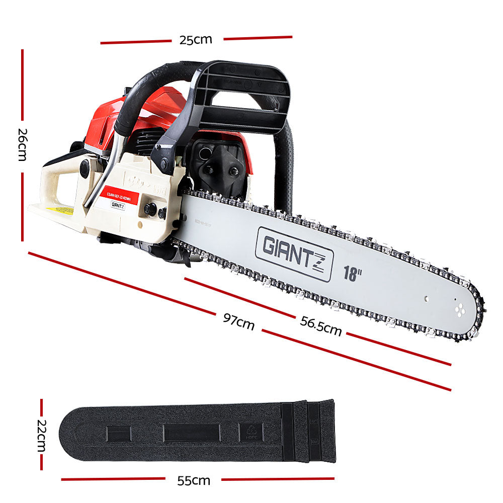 75Cc 18" Bar E-Start Pruning Chainsaw, Commercial Grade