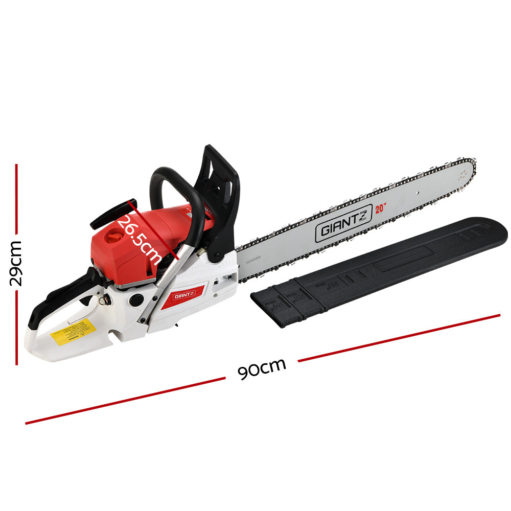 62Cc 20 Bar E-Start Pruning Chainsaw With Spark Plug, Commercial Grade