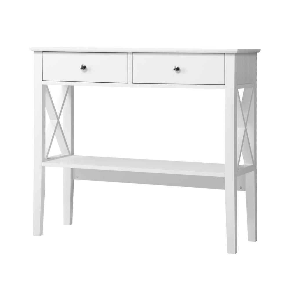 Minimalistic Modernity: Sleek Wooden Display Stand for Hallway Décor
