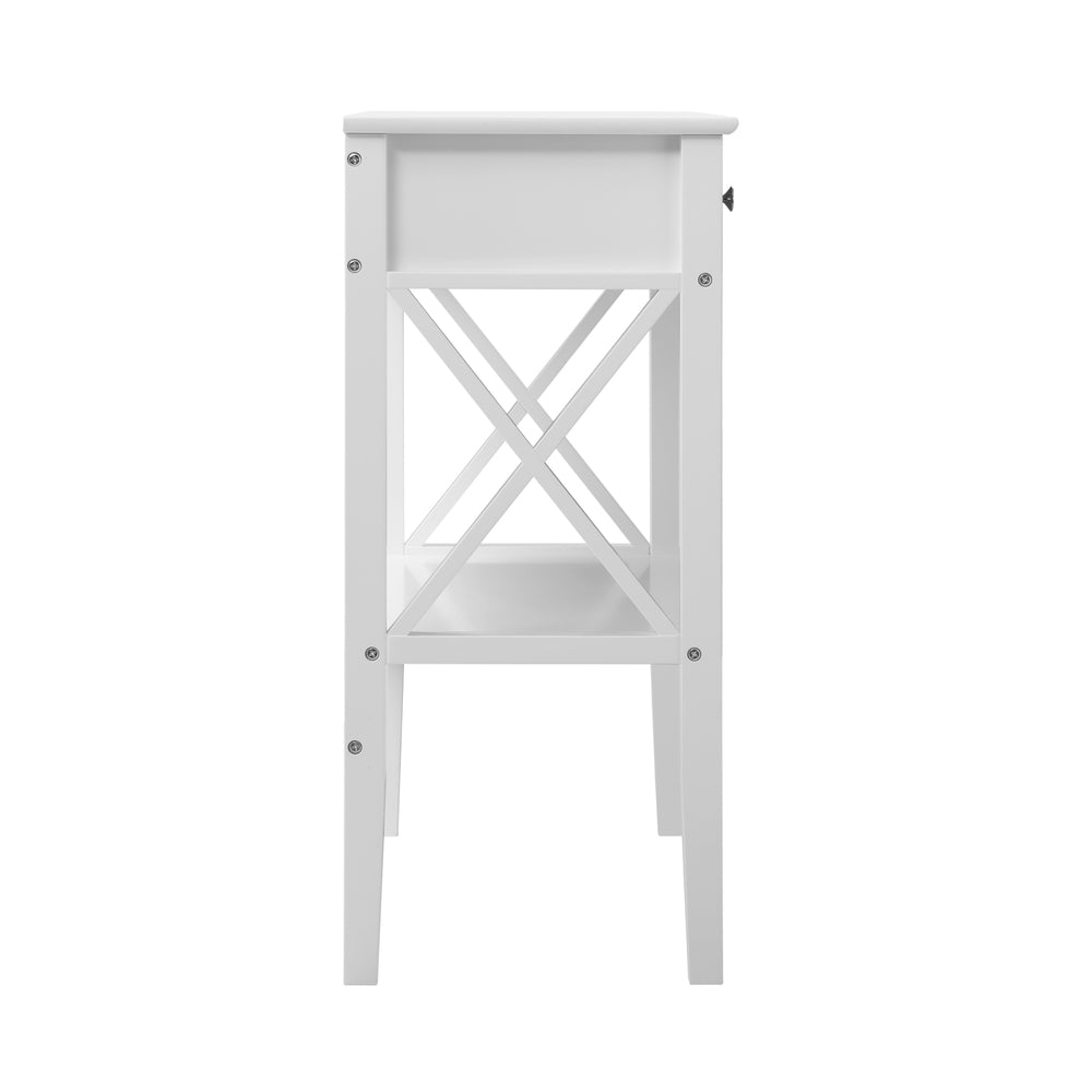 Minimalistic Modernity: Sleek Wooden Display Stand for Hallway Décor