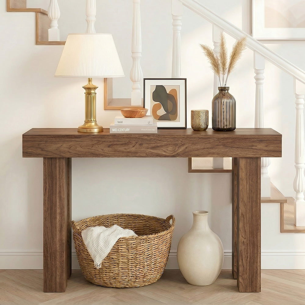 Walnut Console Table 120cm Hallway Entry | Simpledeals