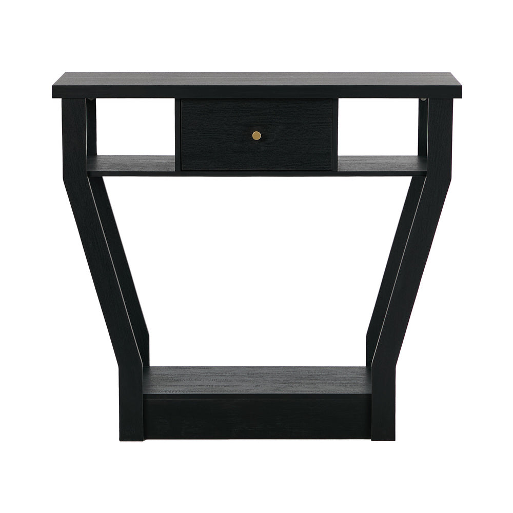Black Console Table Hallway Drawer Storage | Simpledeals