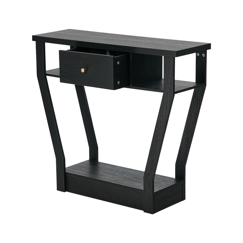 Black Console Table Hallway Drawer Storage | Simpledeals