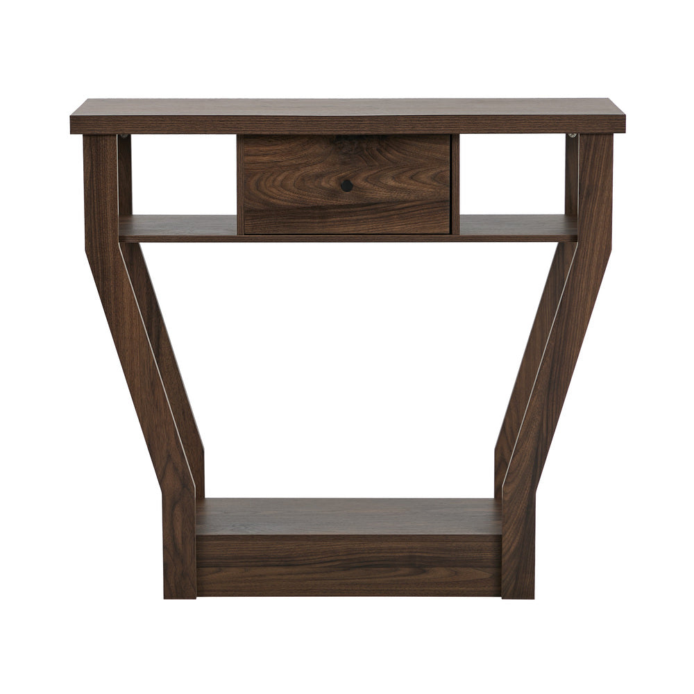 Console Table Drawer Hallway Storage Walnut | Simpledeals