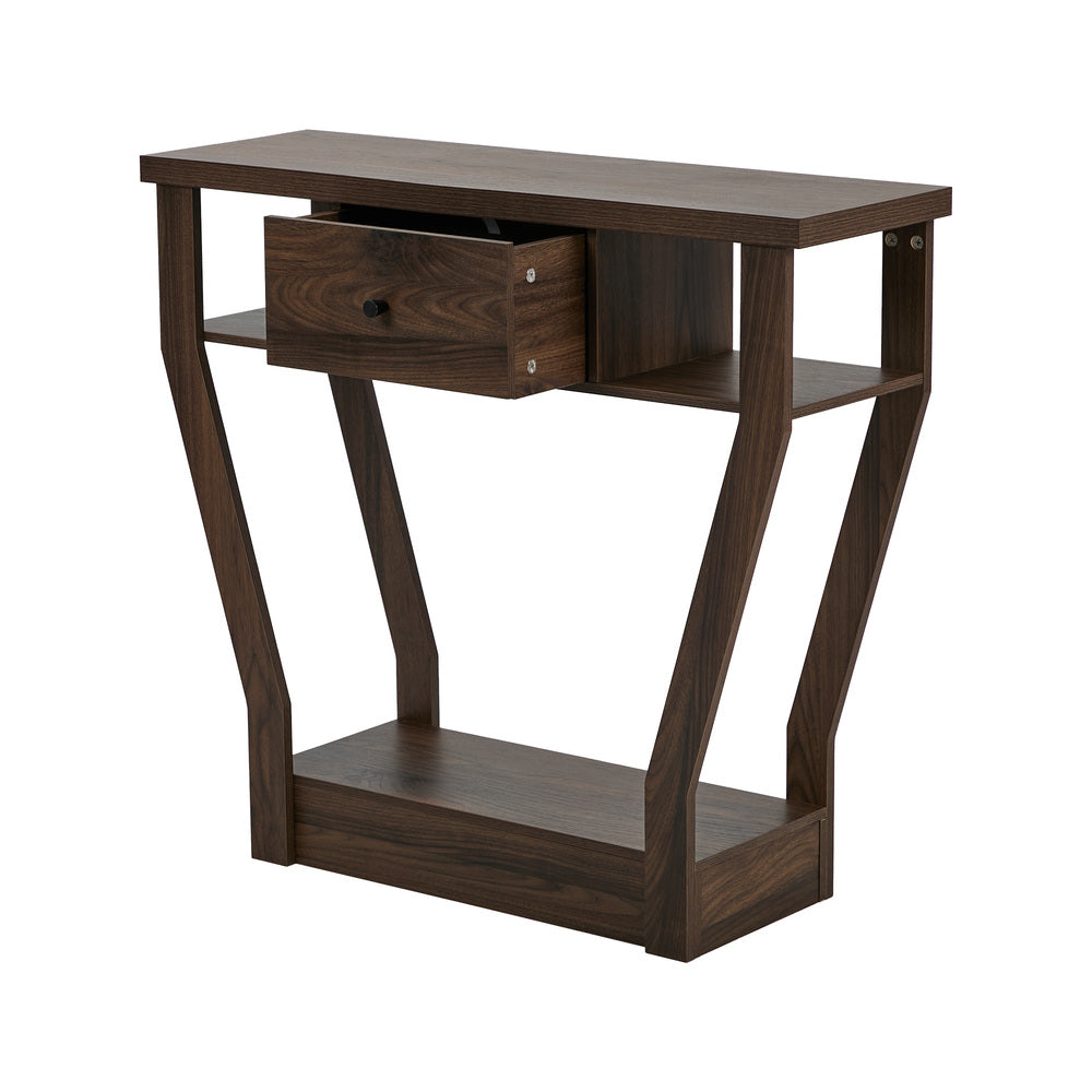 Console Table Drawer Hallway Storage Walnut | Simpledeals