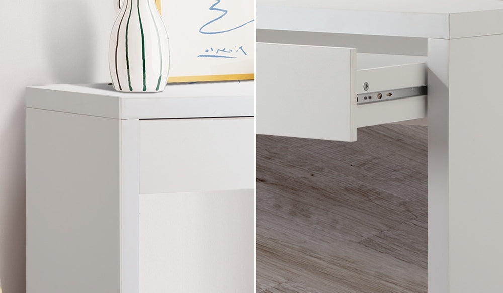 Console Table with Drawer Black/White