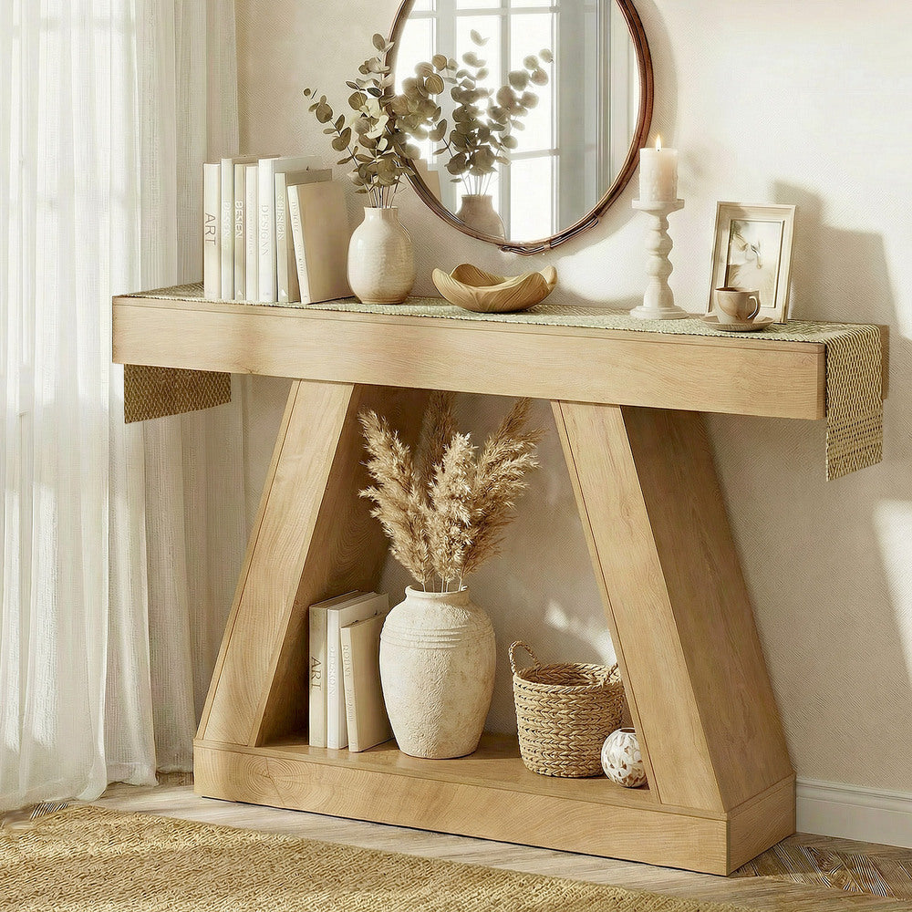 Console Table Hallway Narrow Table Entryway Display Shelf