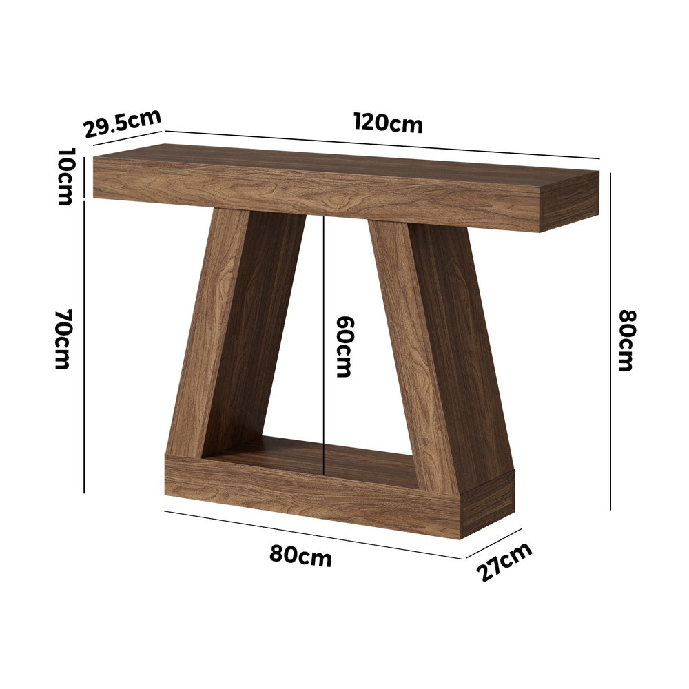 Walnut Console Table Hallway Display Shelf | Simpledeals