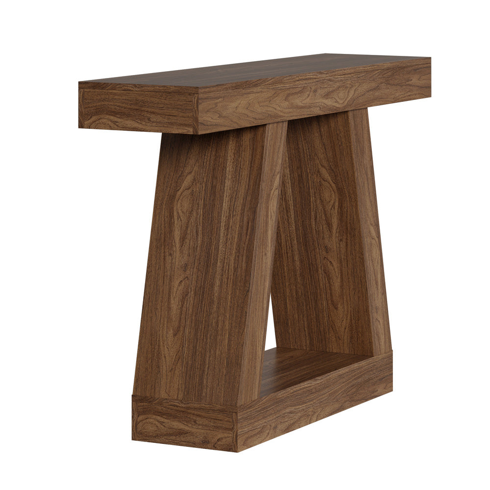 Walnut Console Table Hallway Display Shelf | Simpledeals