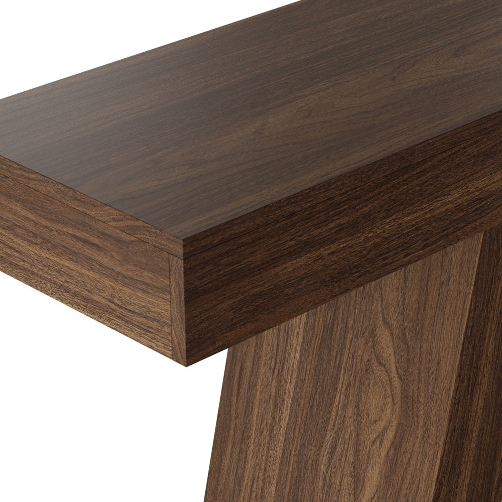 Walnut Console Table Hallway Display Shelf | Simpledeals