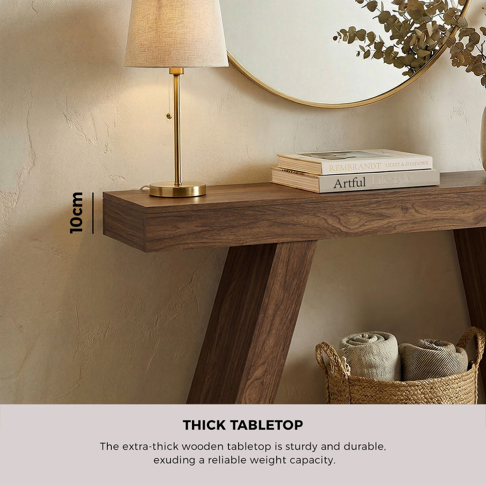 Walnut Console Table Hallway Display Shelf | Simpledeals