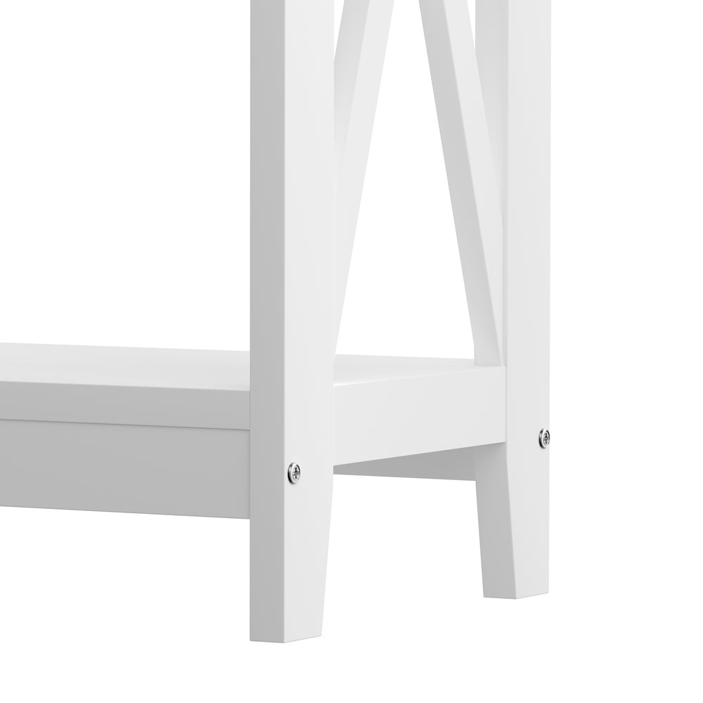 2-Tier Console Table X-Design Wooden White
