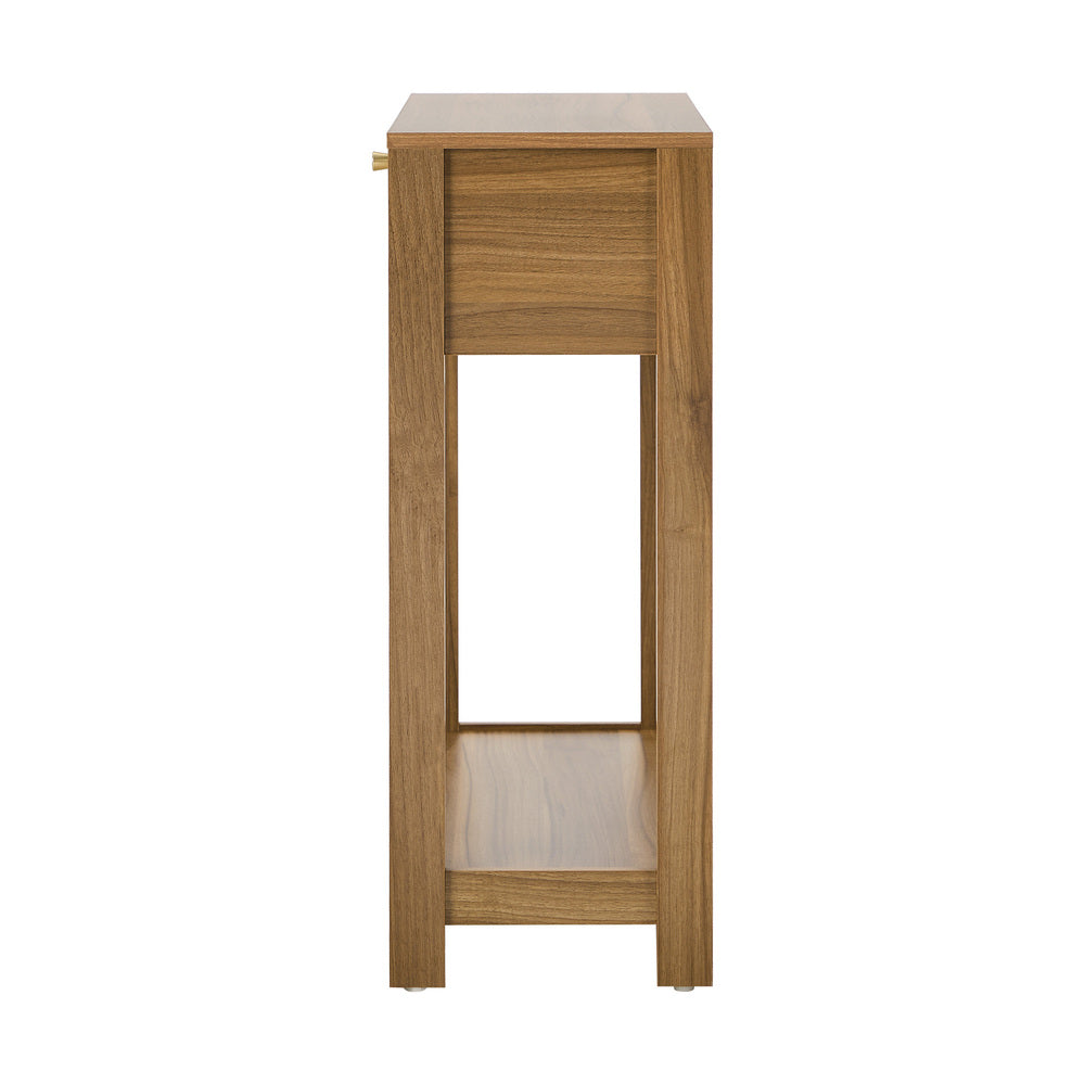 Console Table Oak 2 Drawer 80x30x80cm