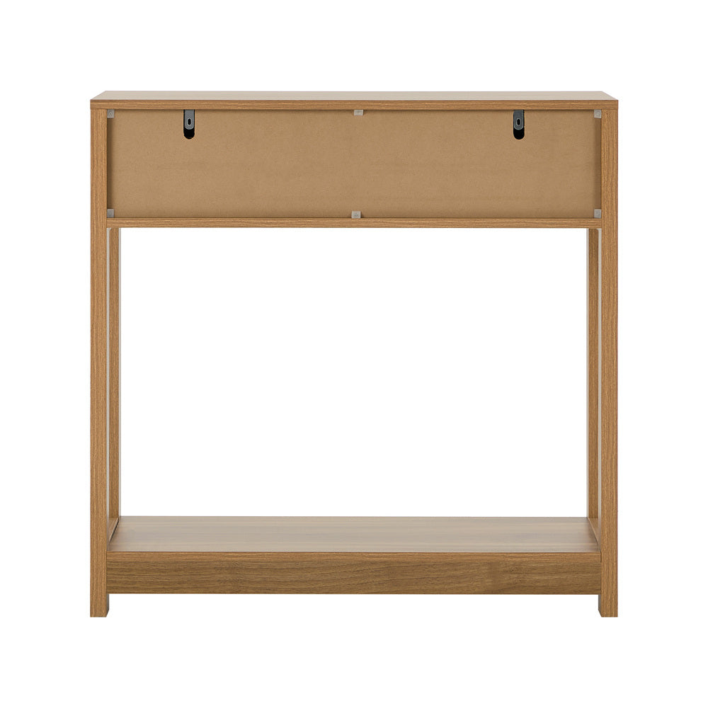 Console Table Oak 2 Drawer 80x30x80cm