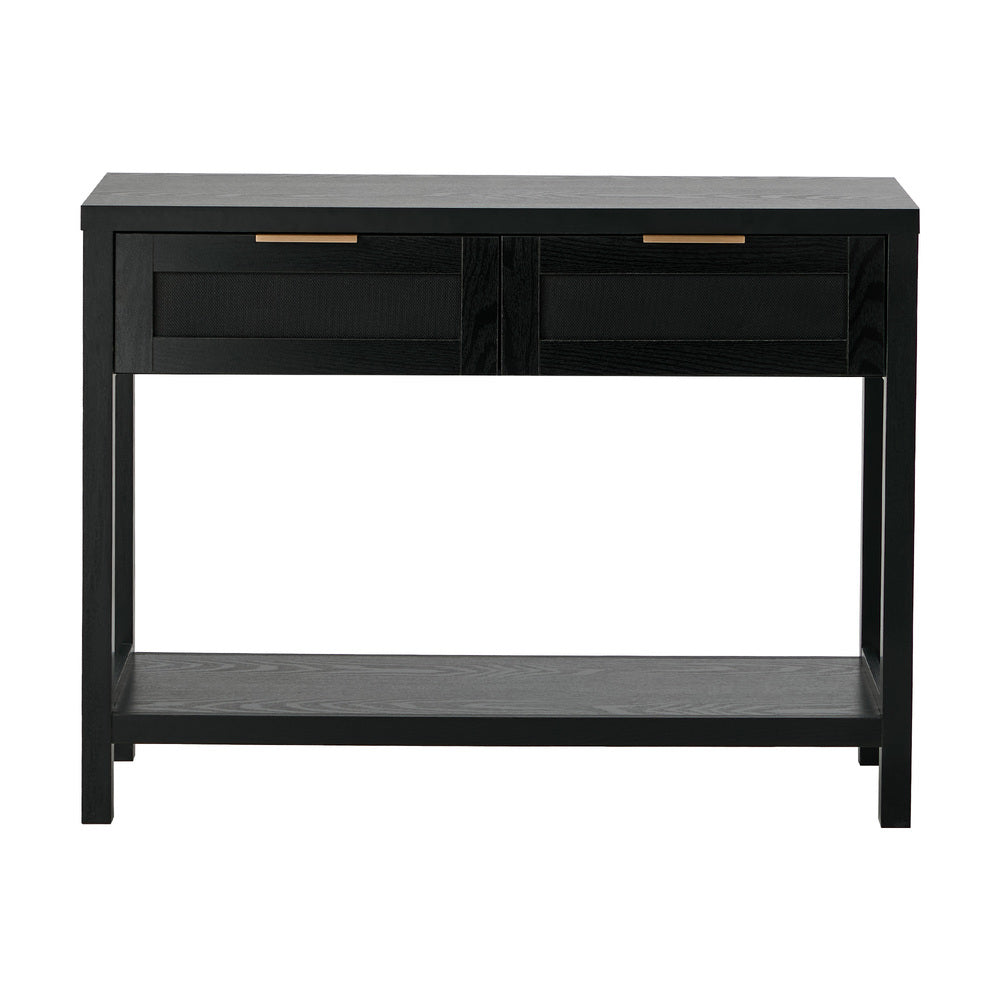 Console Table 2 Drawers Entry Table Hallway Display Black