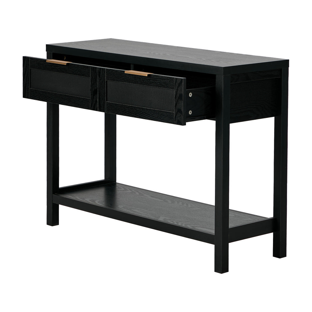 Console Table 2 Drawers Entry Table Hallway Display Black