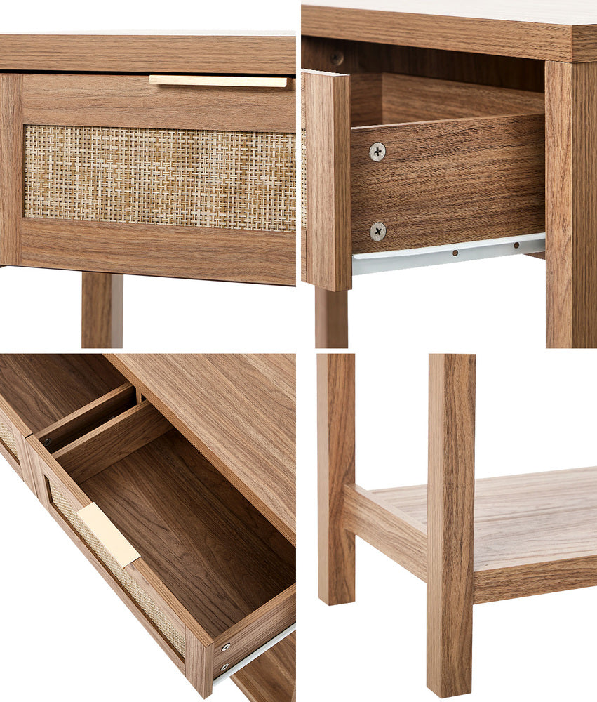 7 Drawer Tallboy Dresser Bedroom Storage Cabinet Natural Wood