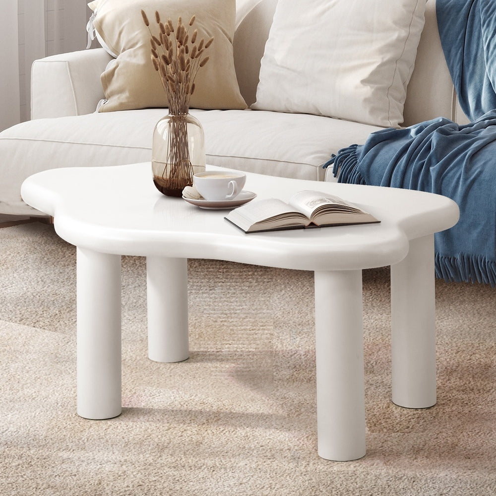 Coffee Table Side Tables Living Room White Irregular