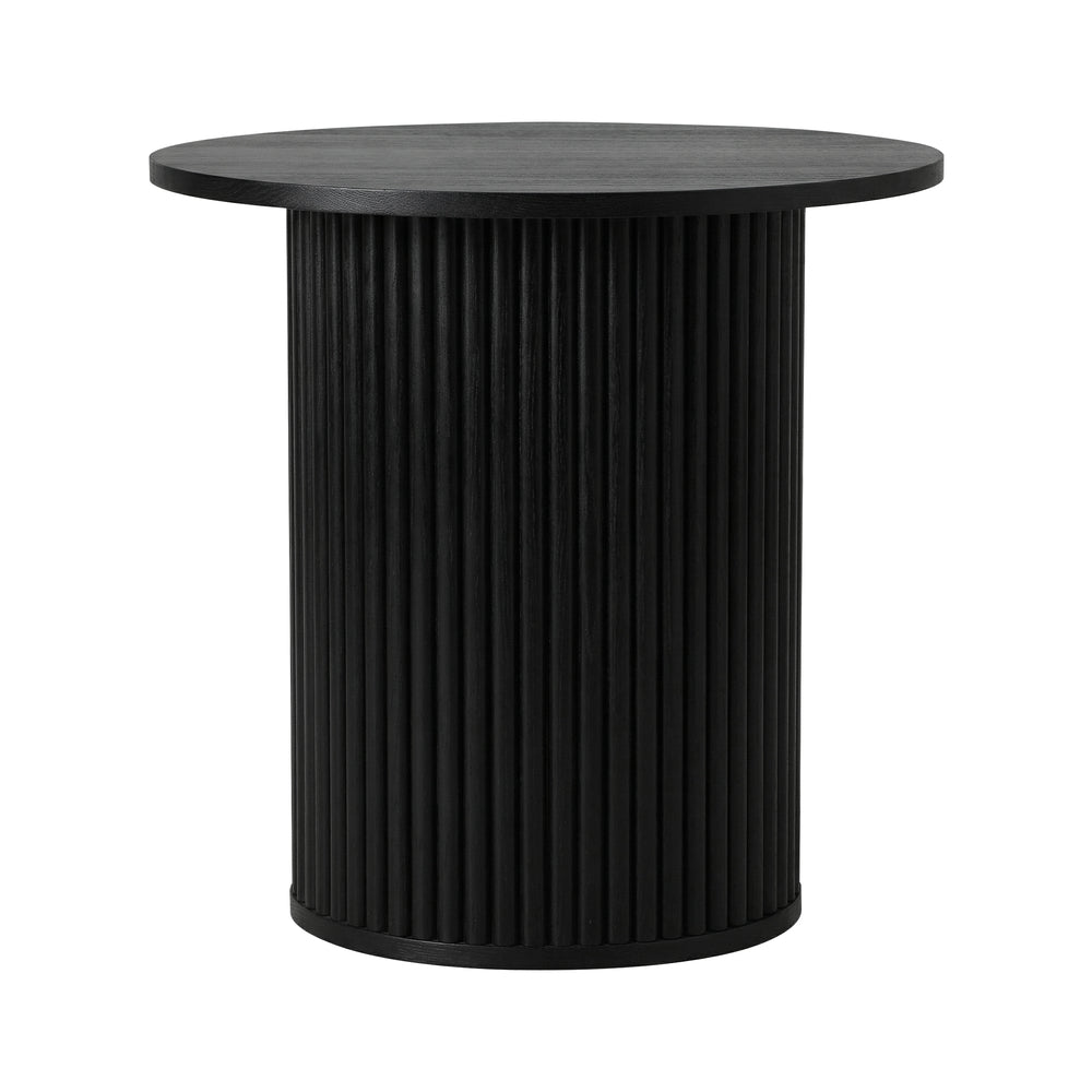 Round Black Wood Coffee Side Table | Simpledeals