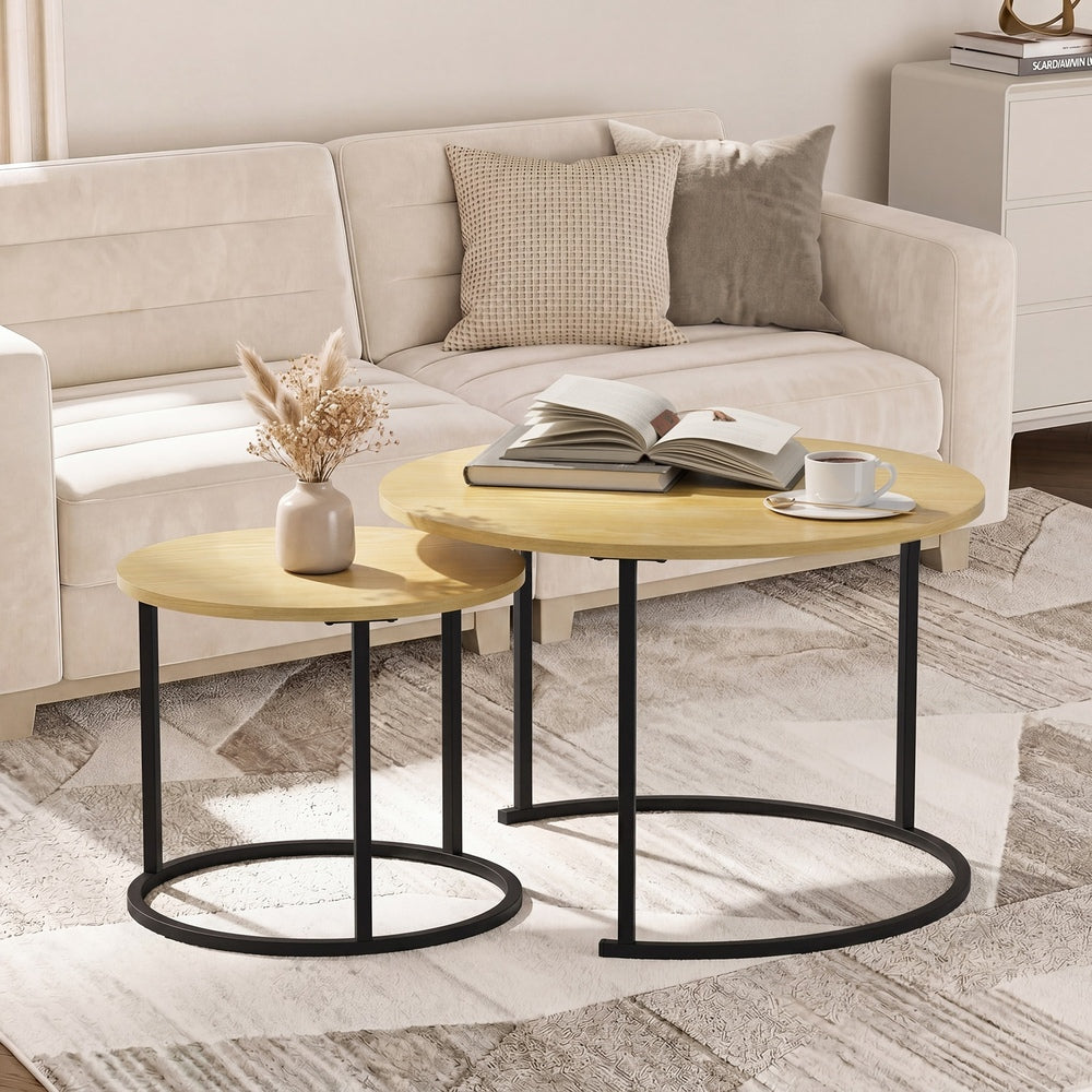 Natural coffee table 60x60x45cm, view 9