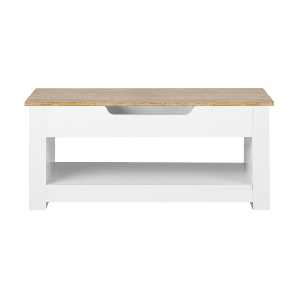 Contemporary Elegance of a Lift-Up Coffee Table with Display Shelf