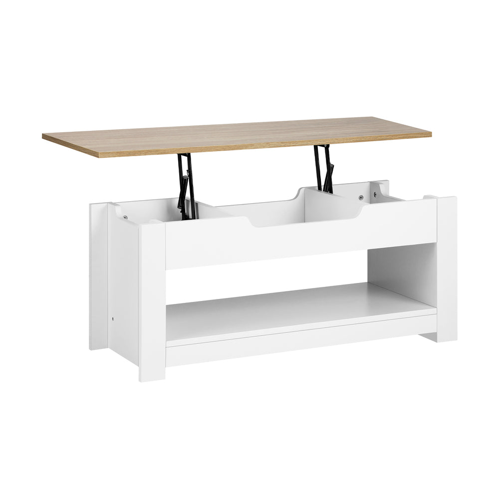 Contemporary Elegance of a Lift-Up Coffee Table with Display Shelf