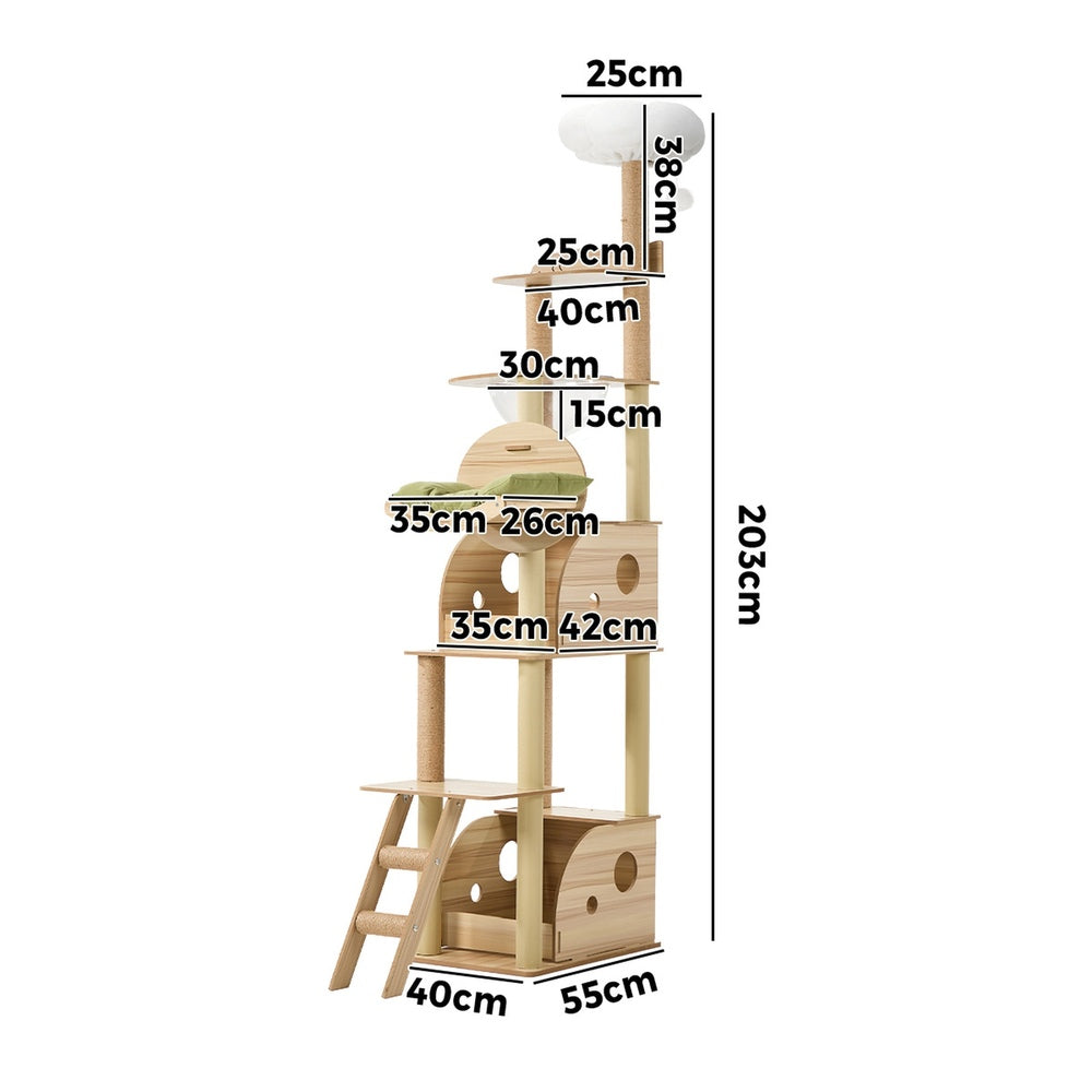 Cat Tree Scratching Post Furniture 300x150cm