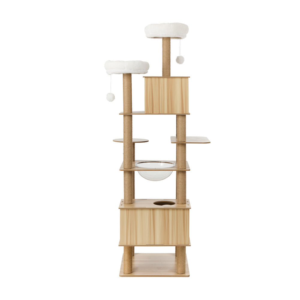 Cat Tree Tower Scratching Post Cats Condo House Bed Wood 186cm