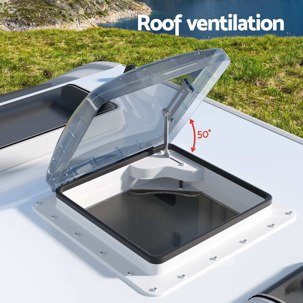 Caravan Roof Vent Air Exhaust Hatch RV Motorhome Camper White, White colour