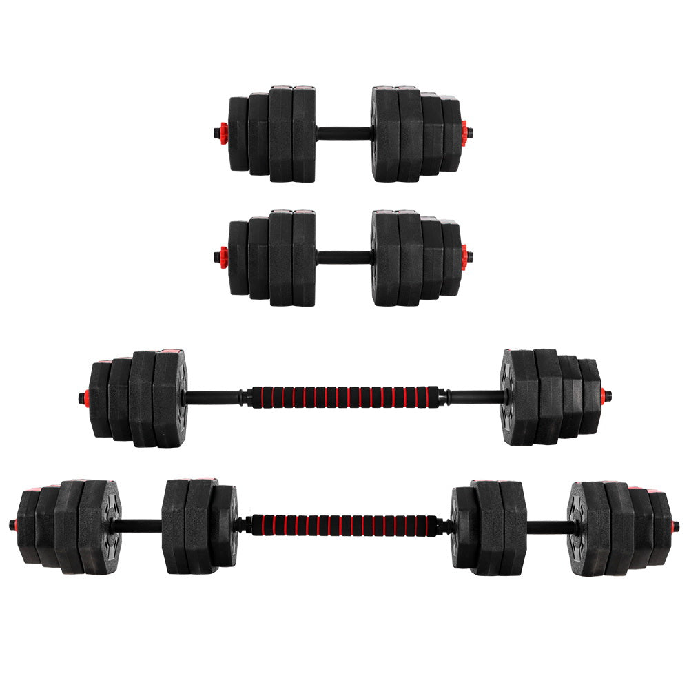 40KG 2-in-1 Dumbbell Barbell Set