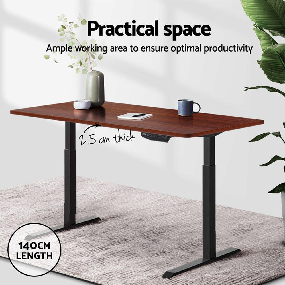Stay Active and Productive with the Adjustable Walnut Standing Desk