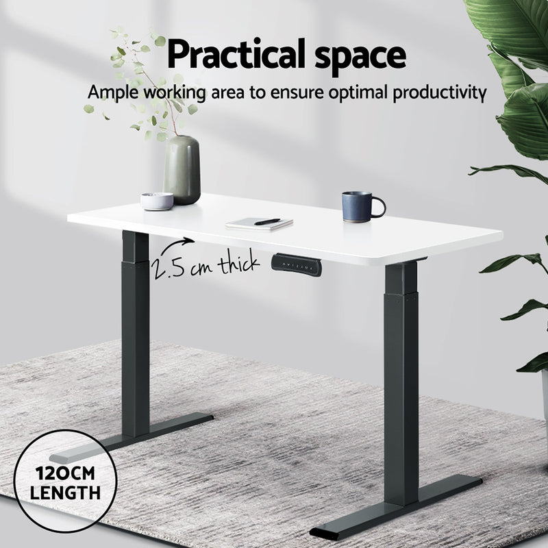 Standing Desk Top 120cm White Adjustable Sit Stand Desktop