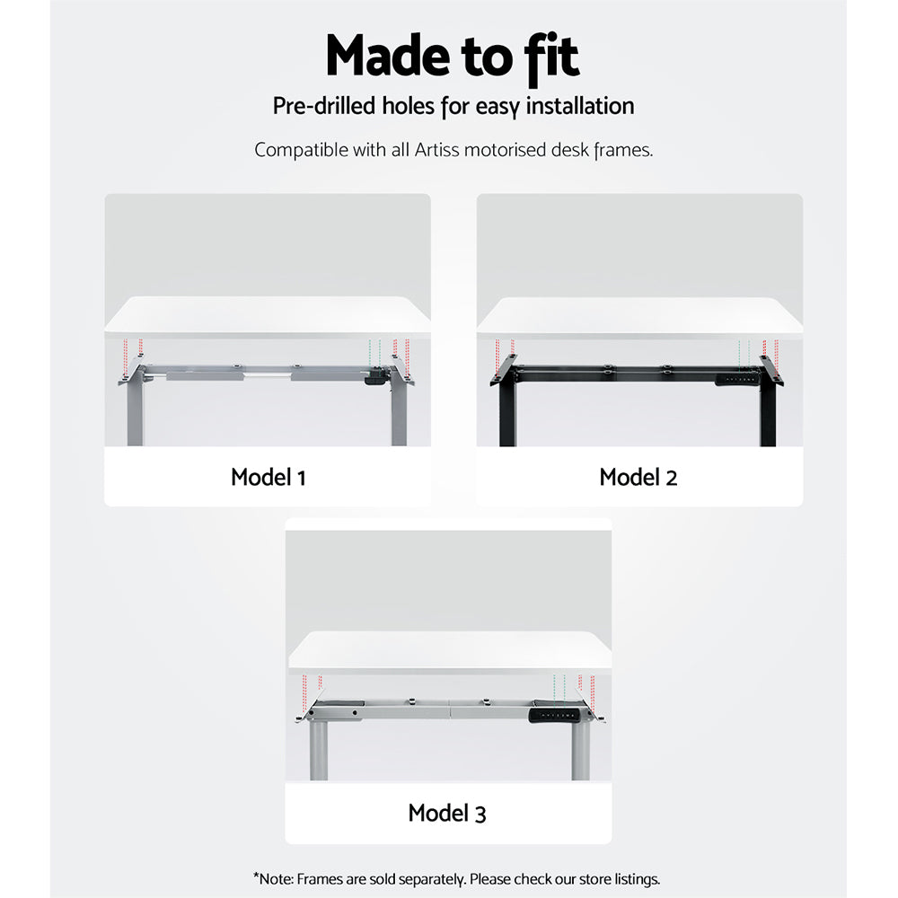 Standing Desk Top 120cm White Adjustable Sit Stand Desktop Work Surface