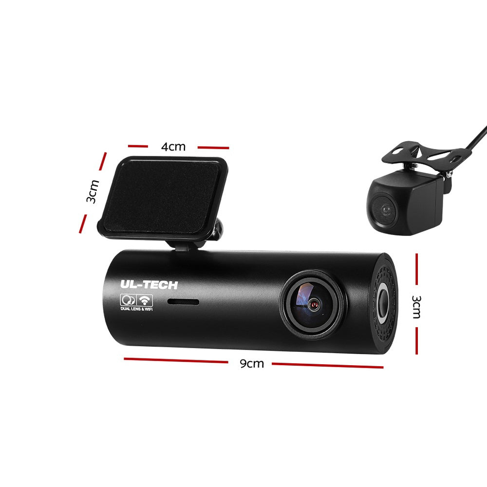 4K Dash Camera Hidden Front & Rear with WiFi Car Recorder