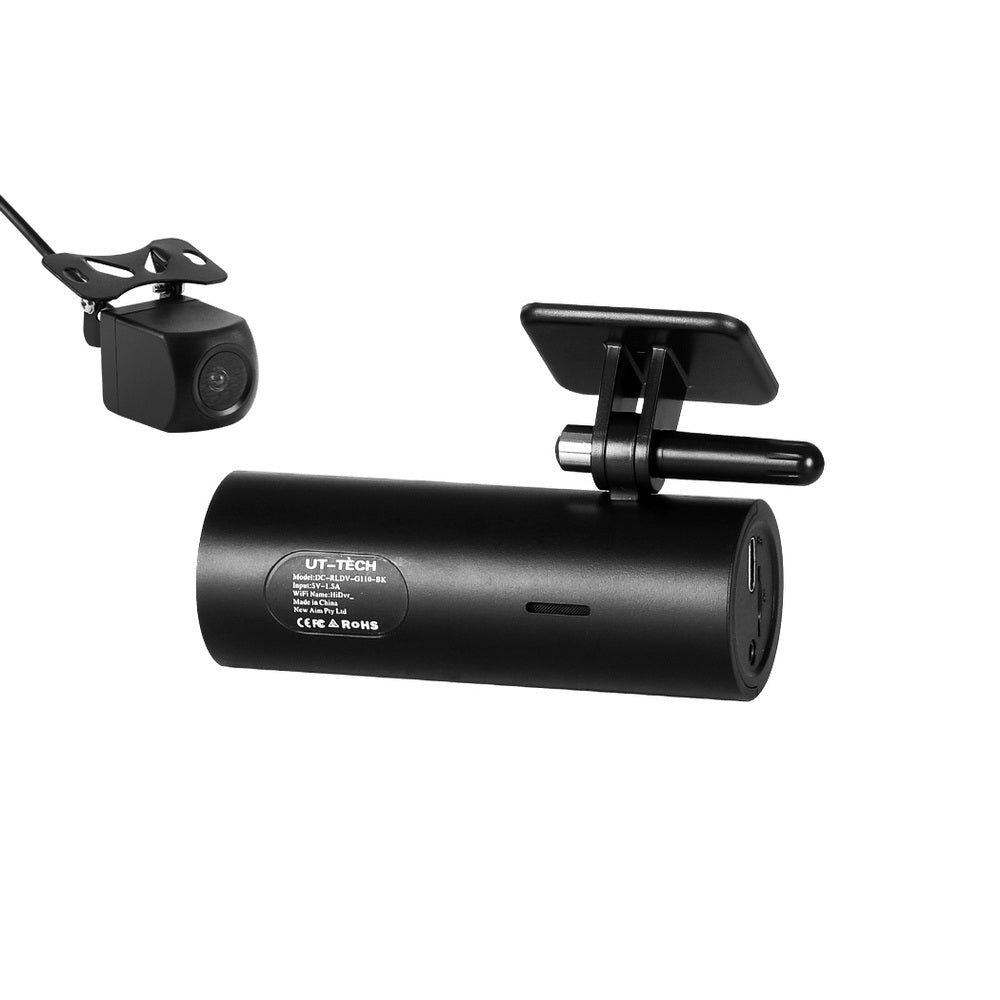 4K Dash Camera Hidden Front & Rear with WiFi Car Recorder
