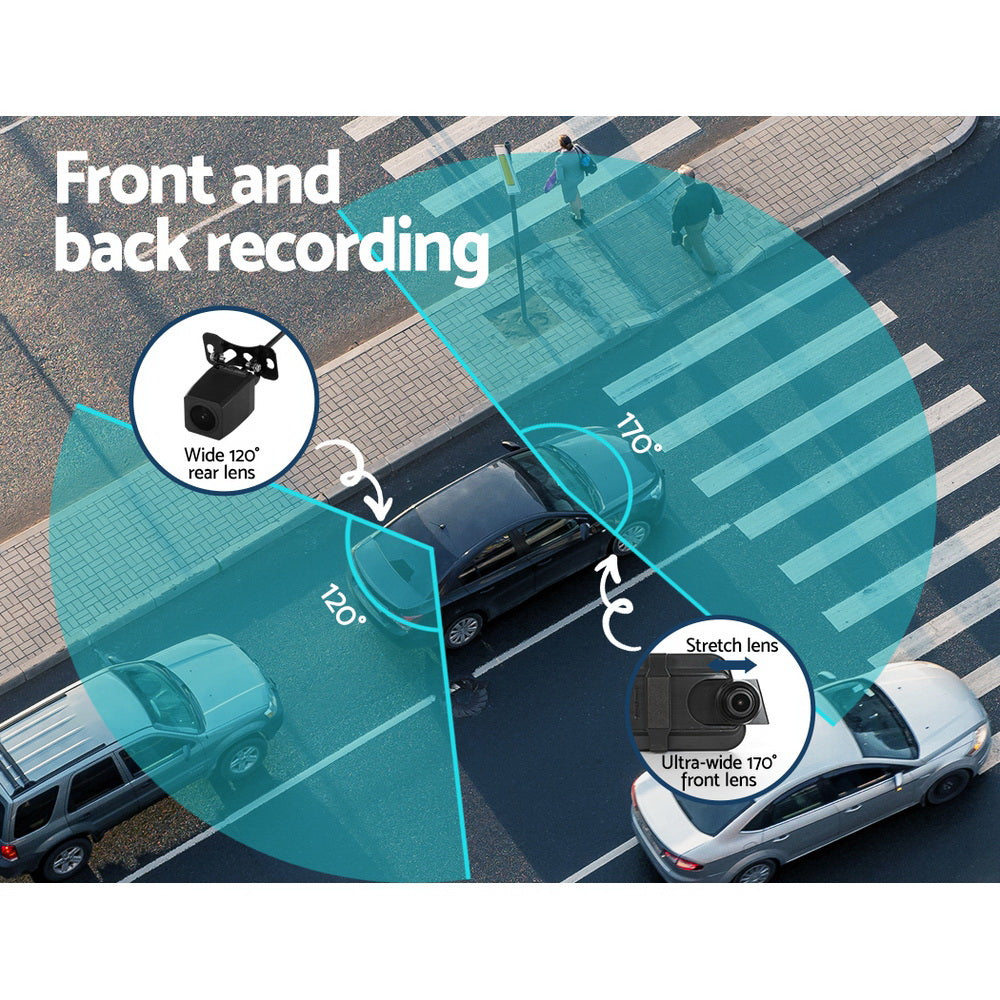 Dash Camera 1080P 9.66" Front And Rear View Cam Car Dvr Reverse Recorder | Security Cameras & Accessories - photo 6