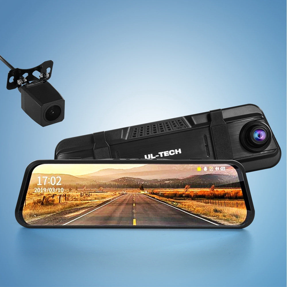 Dash Camera 1080P 9.66" Front And Rear View Cam Car Dvr