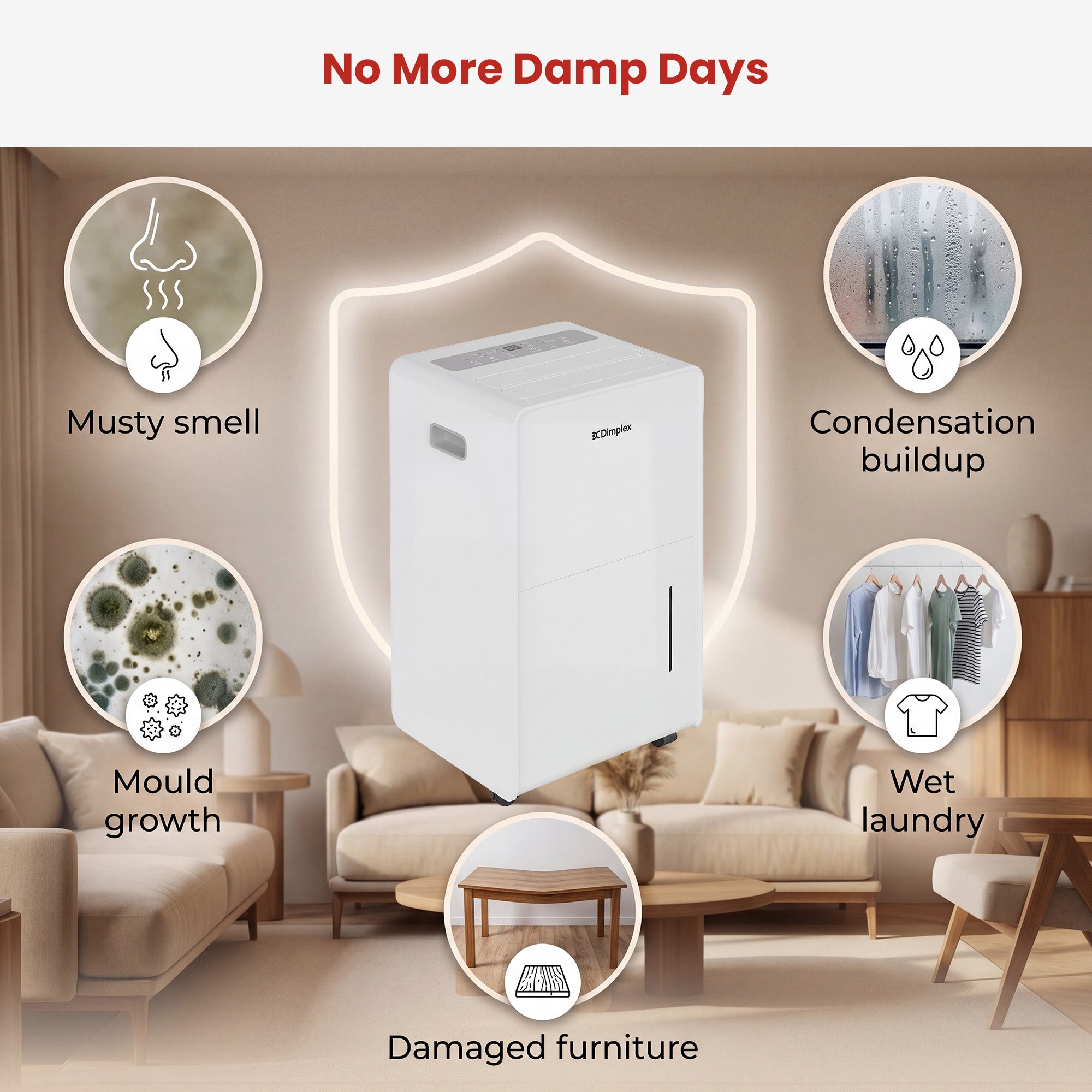 30L Portable Dehumidifier 4L Tank Timer | Simpledeals