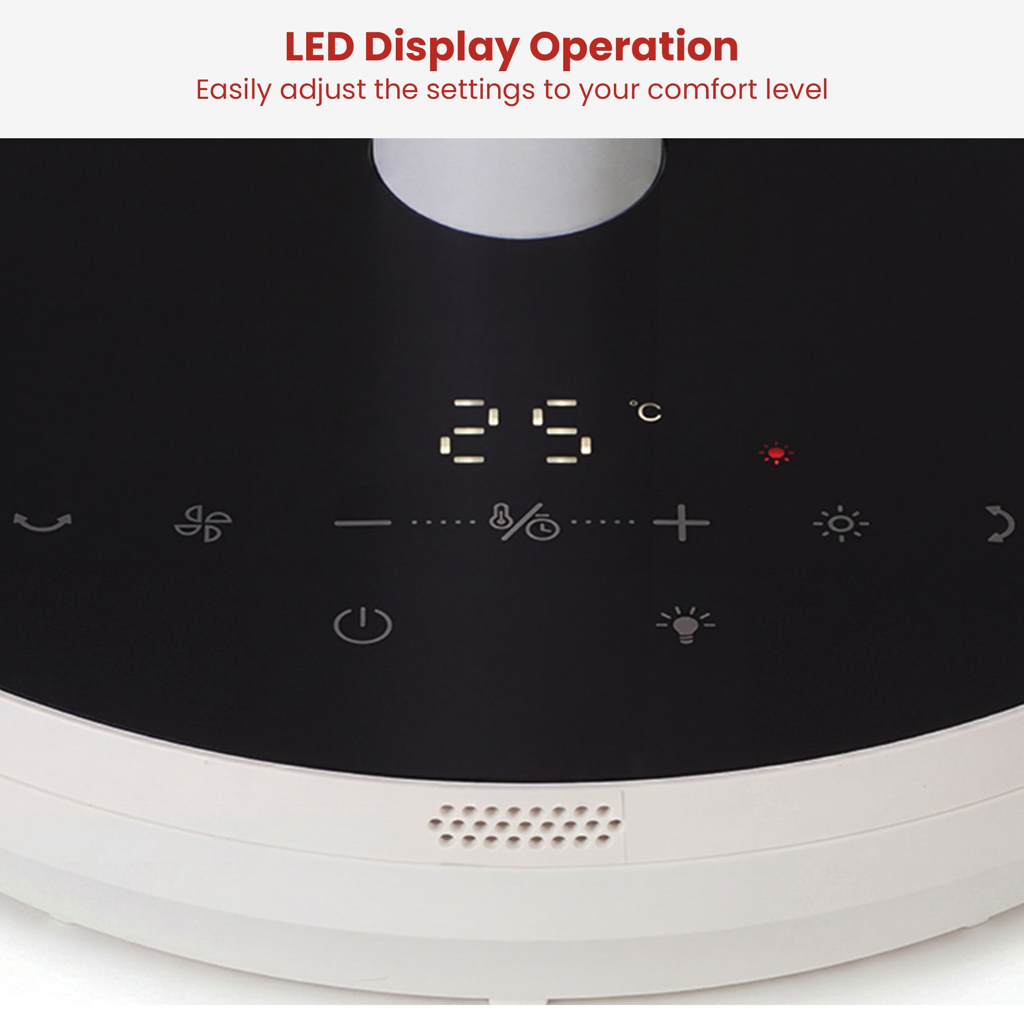 Heat Cool Pedestal Fan LED Display Timer | Simpledeals