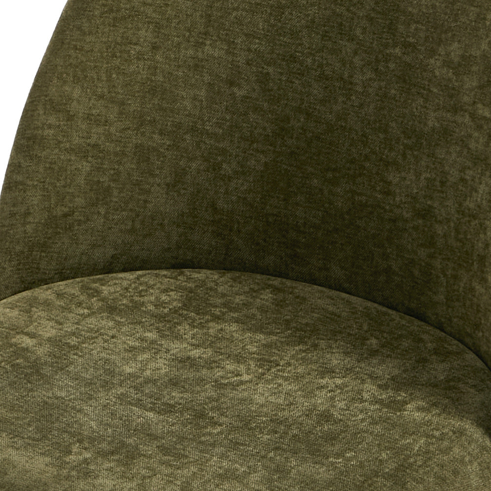 2x Dining Chairs Accent Chair Armchair Kitchen Linen Green