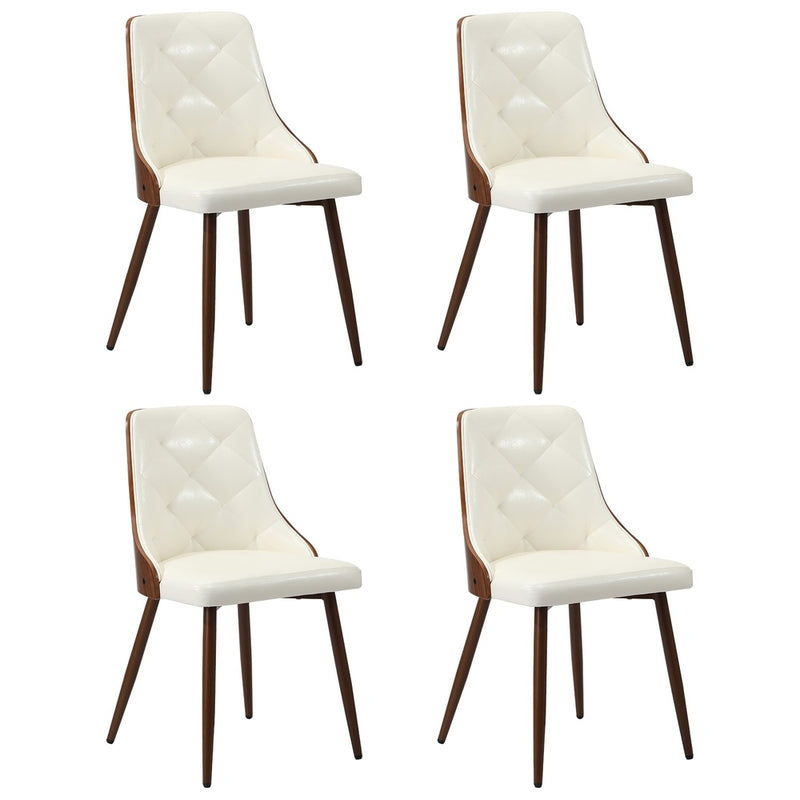 Dining Chair - Dining Chairs Cafe Seat Retro PU Leather Black/White - photo 22