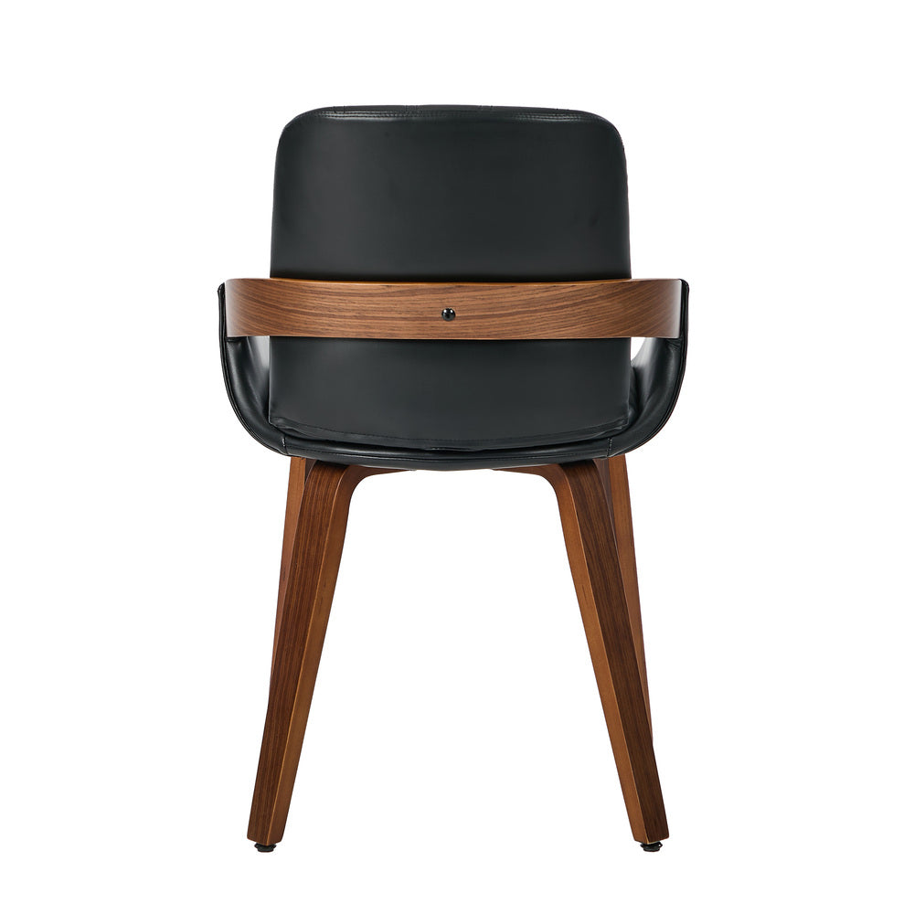 Bentwood Dining Chairs Set 4 PU Leather | Simpledeals